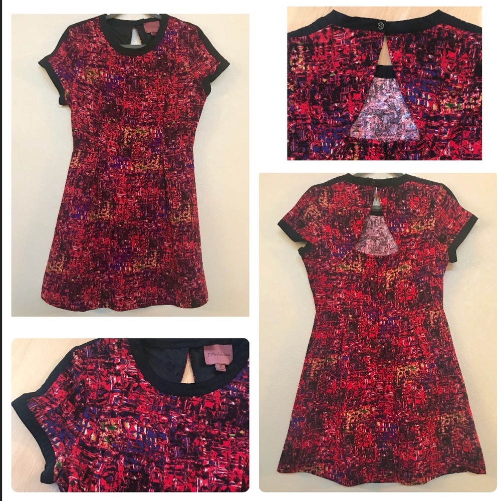 4 for $35 🍄 I. Madeline Abstract Print Open Back Dress